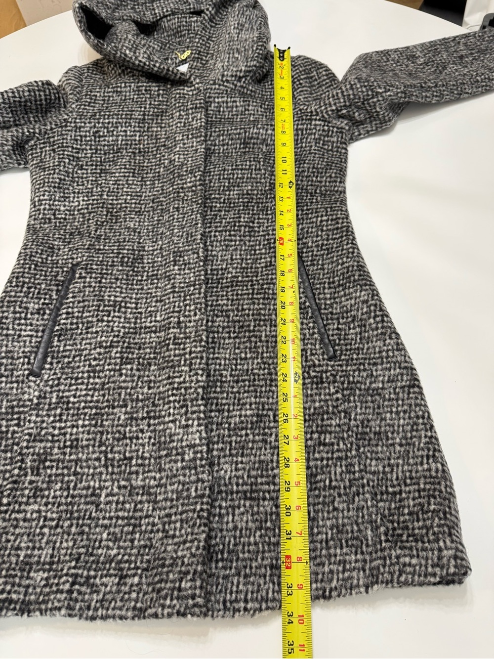 Cole Haan Wool Blend Jacket in Black and Gray Size 8 - Picture 5 of 12
